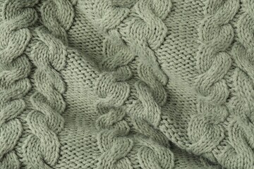 Texture of color knitted fabric as background, closeup