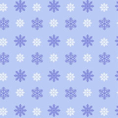 Vector Snowflakes and Snow Seamless Pattern.  Christmas pattern
