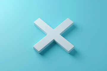 Obraz premium The white X on the blue background is a symbol of the cross