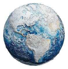 PNG Globe art displaying continents and oceans