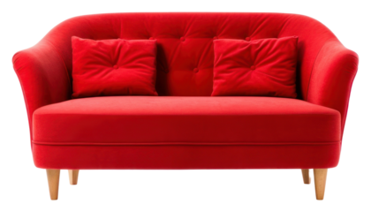 PNG Furniture armchair red white background.