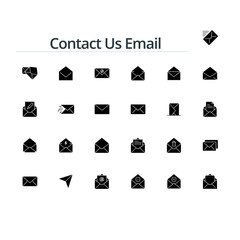 Email 25 Solid Glyph icon pack including mail mail mail envelope edit