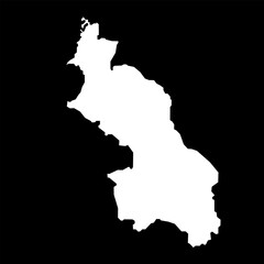 Sucre department map, administrative division of Colombia.