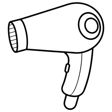 recommend clip art: Hair Dryer line art Vector