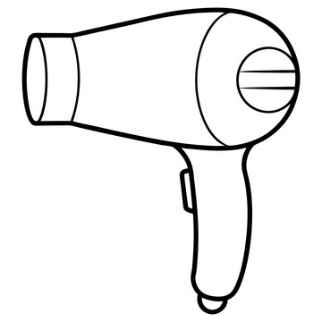 recommend clip art: Hair Dryer line art Vector