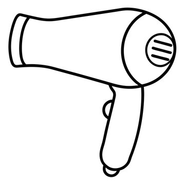 recommend clip art: Hair Dryer line art Vector
