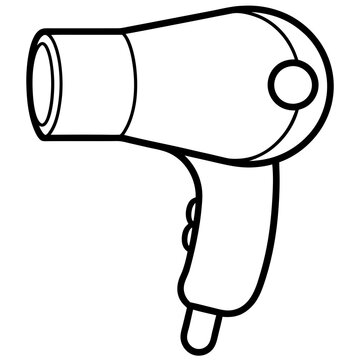 recommend clip art: Hair Dryer line art Vector