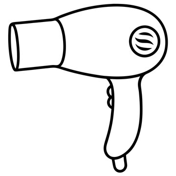 recommend clip art: Hair Dryer line art Vector
