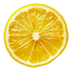 PNG Fresh lemon slice showcasing vibrant yellow color