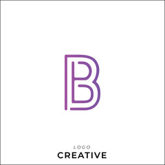 B Creative Latter Logo Design Branding Logo Design. Creative Logo Design. Logo Template. Vector illustration. Modern Design. Monogram Design. Brand Identity Design