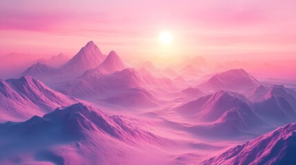 Surreal Pink Landscape