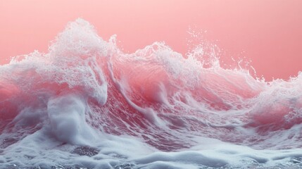 Vibrant Pink Ocean Wave Abstract