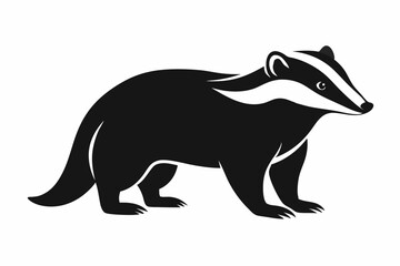 Badger icon, badger silhouette vector, Honey Badger
