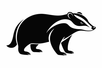 Badger icon, badger silhouette vector, Honey Badger
