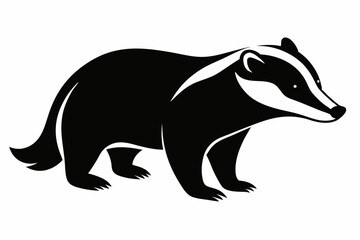 Badger icon, badger silhouette vector, Honey Badger
