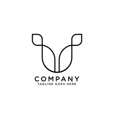 Fototapeta premium Creative Letter U Monogram Logo