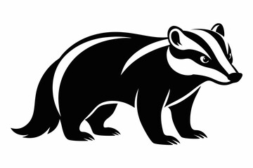 Badger icon, badger silhouette vector, Honey Badger
