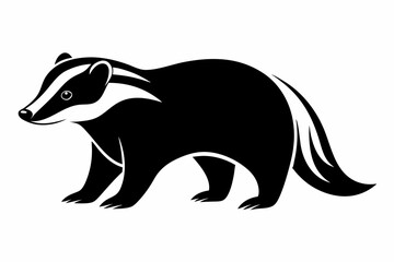 Badger icon, badger silhouette vector, Honey Badger
