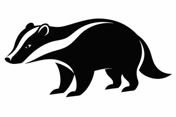 Badger icon, badger silhouette vector, Honey Badger

