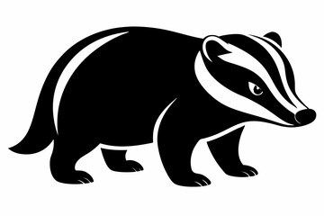 Badger icon, badger silhouette vector, Honey Badger
