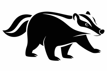 Badger icon, badger silhouette vector, Honey Badger

