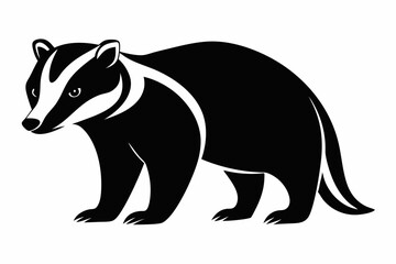 Badger icon, badger silhouette vector, Honey Badger
