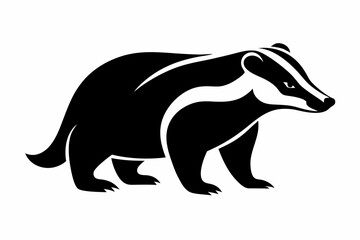 Badger icon, badger silhouette vector, Honey Badger
