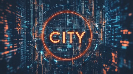 Obraz premium Futuristic City Digital Artwork