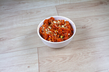 Gajar ka halwa is a delicious carrot-based sweet dessert pudding from Punjab, India. Served in winters, weddings and festivals.