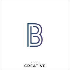 B Creative Latter Logo Design Branding Logo Design. Creative Logo Design. Logo Template. Vector illustration. Modern Design. Monogram Design. Brand Identity Design