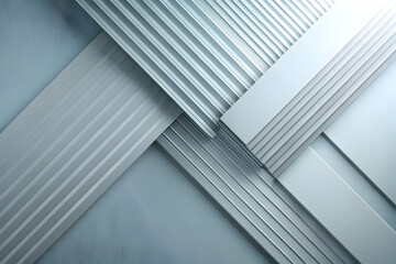 Obraz premium Intersecting Lines: Metallic Minimalism - A study in modern simplicity, featuring the interplay of light and shadow on geometric forms.