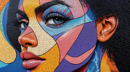 Colorful Portrait of a Woman