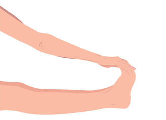 toe stretches clipart
