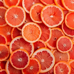 A vibrant assortment of sliced citrus fruits, showcasing various colors and textures.