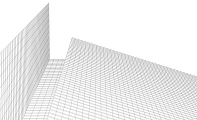 Fototapeta premium Architecture building vector 3d illustration on white background