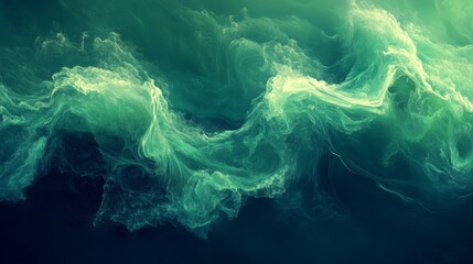 Mystical Emerald Waves