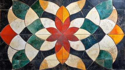 Abstract Geometric Tile Pattern