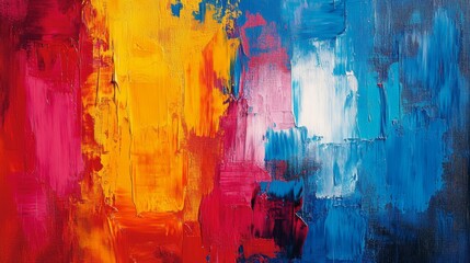 Abstract Colorful Oil Painting