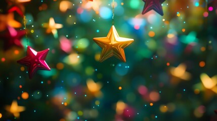 Christmas Decorations and Bokeh Lights