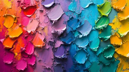 Abstract Colorful Oil Painting