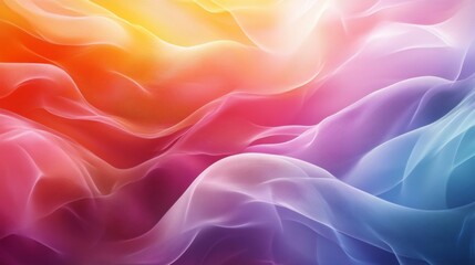 Abstract Dreamy Colorful Waves