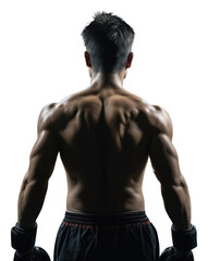Fototapeta premium PNG Muay Thai class adult back determination.