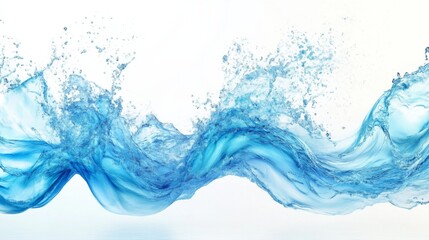 Dynamic Blue Water Splash