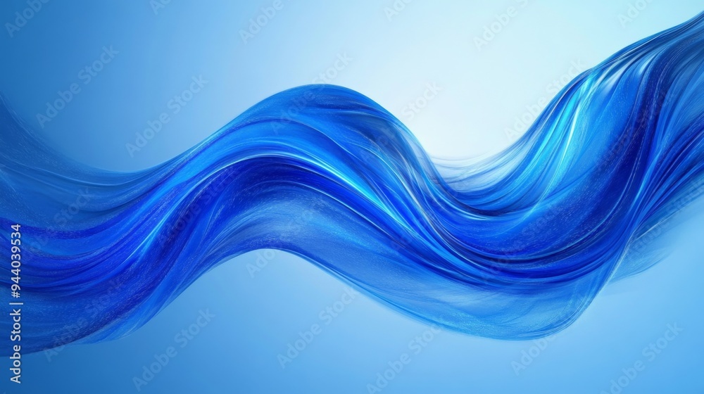 Wall mural Abstract Blue Wave Background