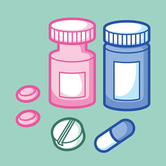 Health care and Medical Stuffs used by Doctor and Nurse to heal and cure sickness and illness of patients in Hospital. 