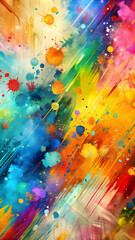 Abstract Whirlwind of Color: A dynamic and vibrant abstract artwork showcasing a mesmerizing swirl of colors, resembling a feathered cloud in a kaleidoscope of hues. The captivating interplay of color