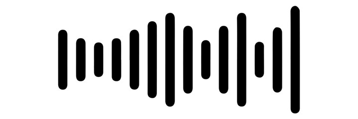 Sound , audio wave or soundwave line art vector icon for music apps eps 10