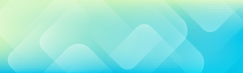 Minimal abstract background. Banner design with blue and green color gradation. Colorful and creative design.