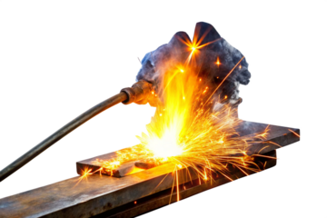 Fire with smoke and weld sparks png