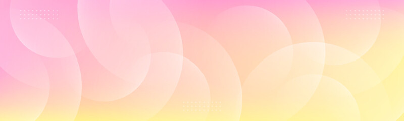 Minimal abstract background. Banner design with pink and yellow color gradation. Colorful and creative design.